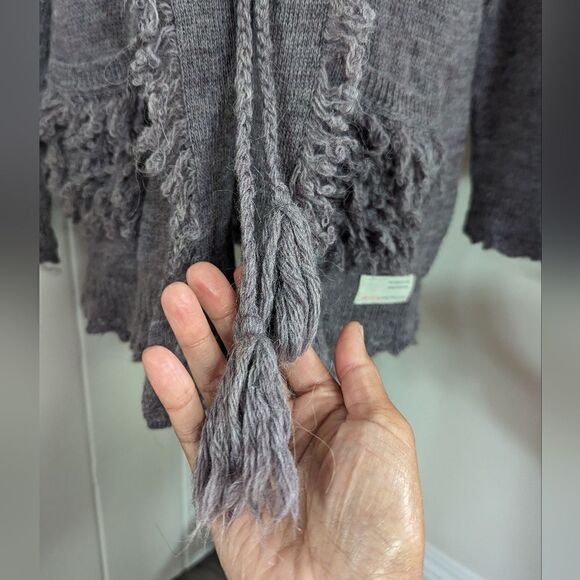 Odd Molly Alpaca Wool Fringe Cardigan Sweater sz MD EUC - Picture 12 of 14